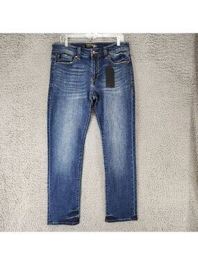 Kancan Jeans Mens 33x32 Blue Liam Slim Straight Stretch Denim KM1002RST *NWT*